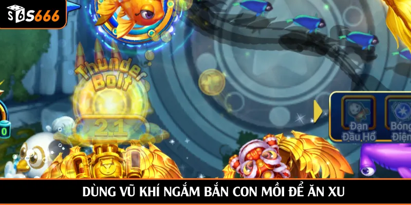 Dùng vũ khí ngắm bắn con mồi để ăn xu