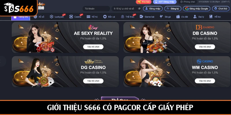 Giới thiệu S666 có PAGCOR cấp giấy phép