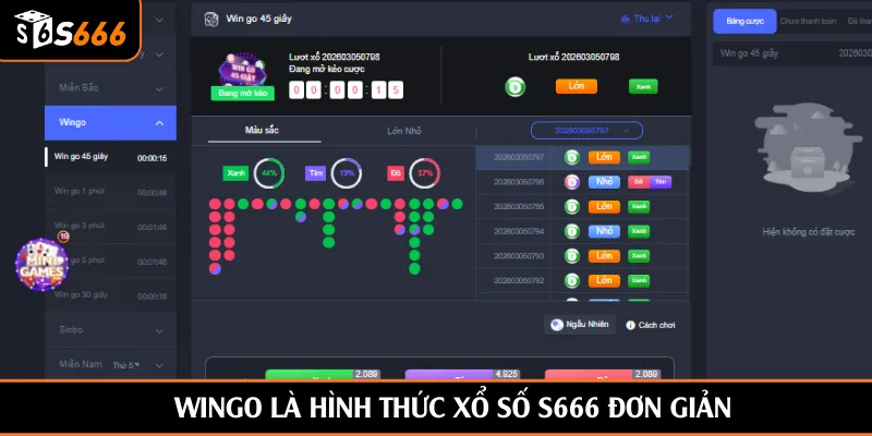 Wingo là hình thức xổ số S666 đơn giản
